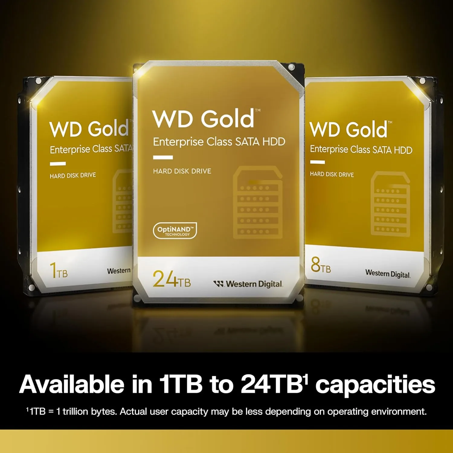 Western Digital WD Gold Enterprise Class Internal Hard Drive - 3.5" SATA 6 Gb/s 7200 RPM Class