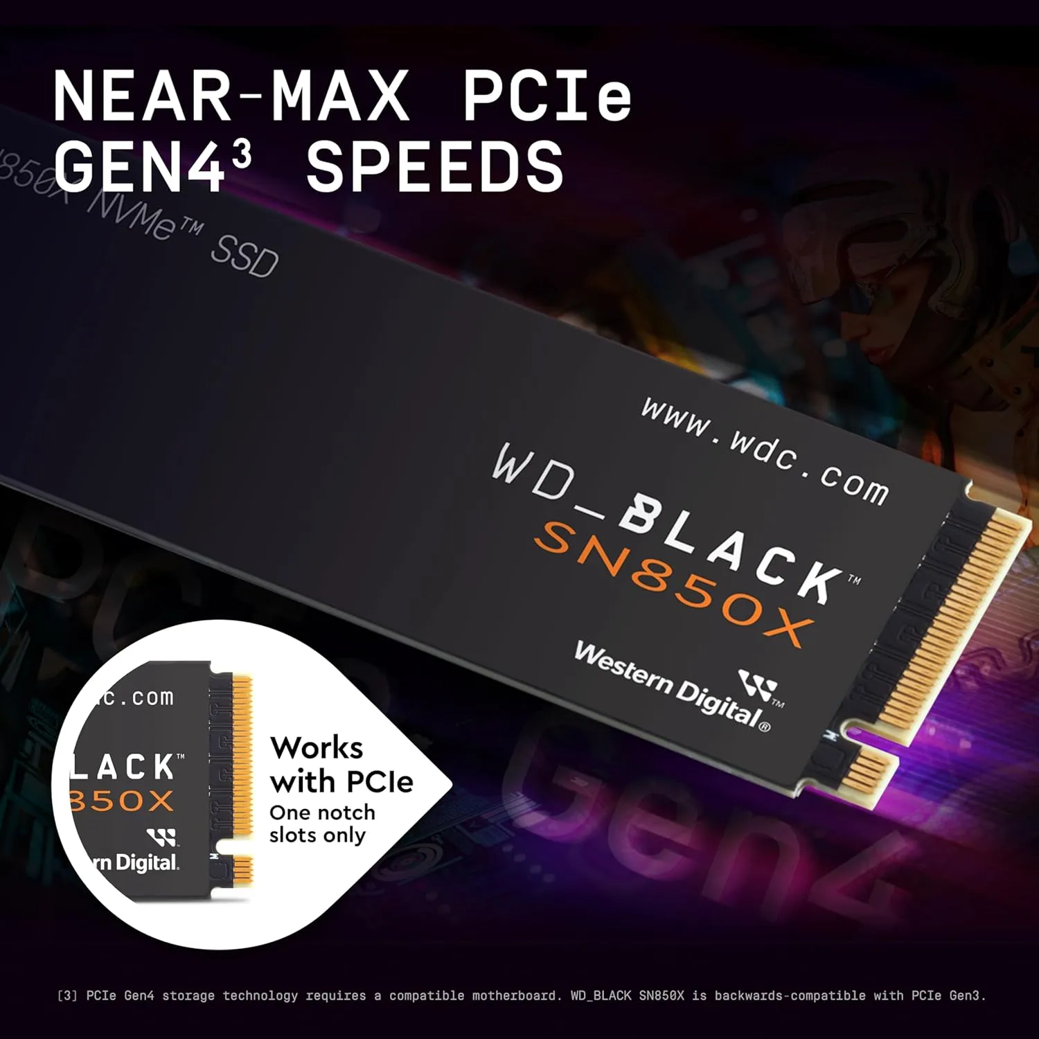 WD_BLACK SN850X NVMe Internal Gaming SSD - Gen4 PCIe, M.2 2280, Up to 7,300 MB/s