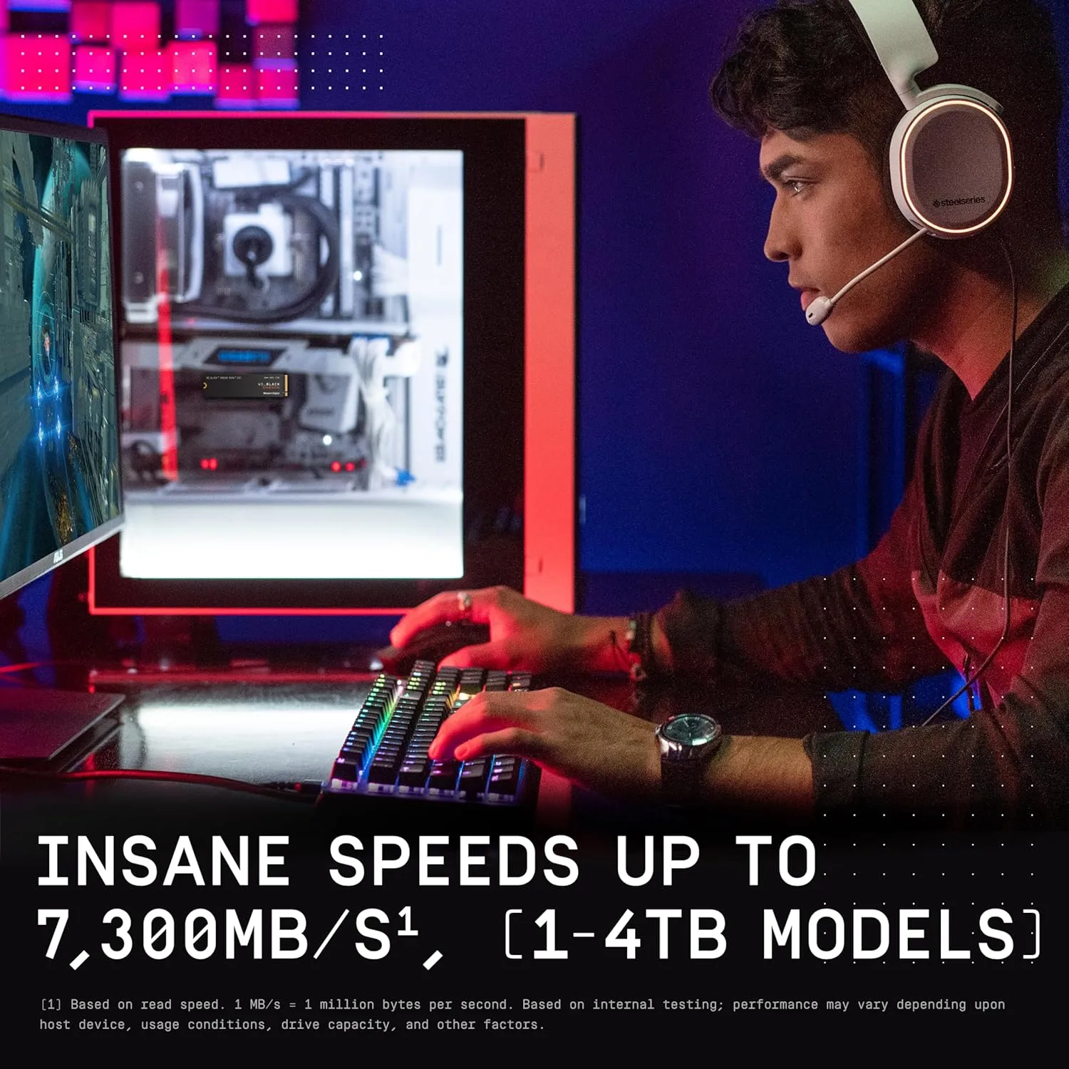 WD_BLACK SN850X NVMe Internal Gaming SSD - Gen4 PCIe, M.2 2280, Up to 7,300 MB/s