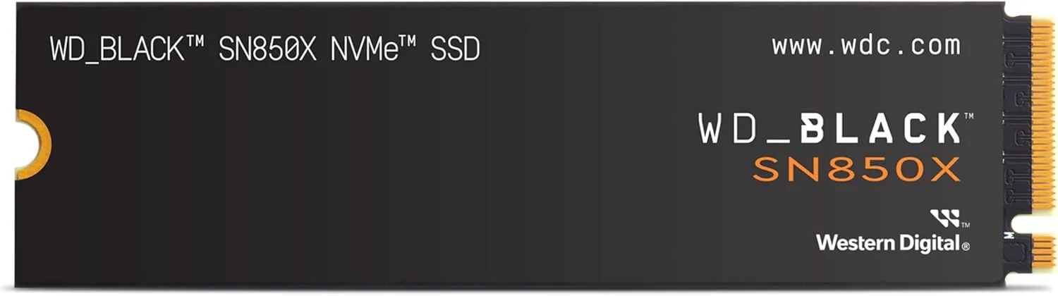 WD_BLACK SN850X NVMe Internal Gaming SSD - Gen4 PCIe, M.2 2280, Up to 7,300 MB/s