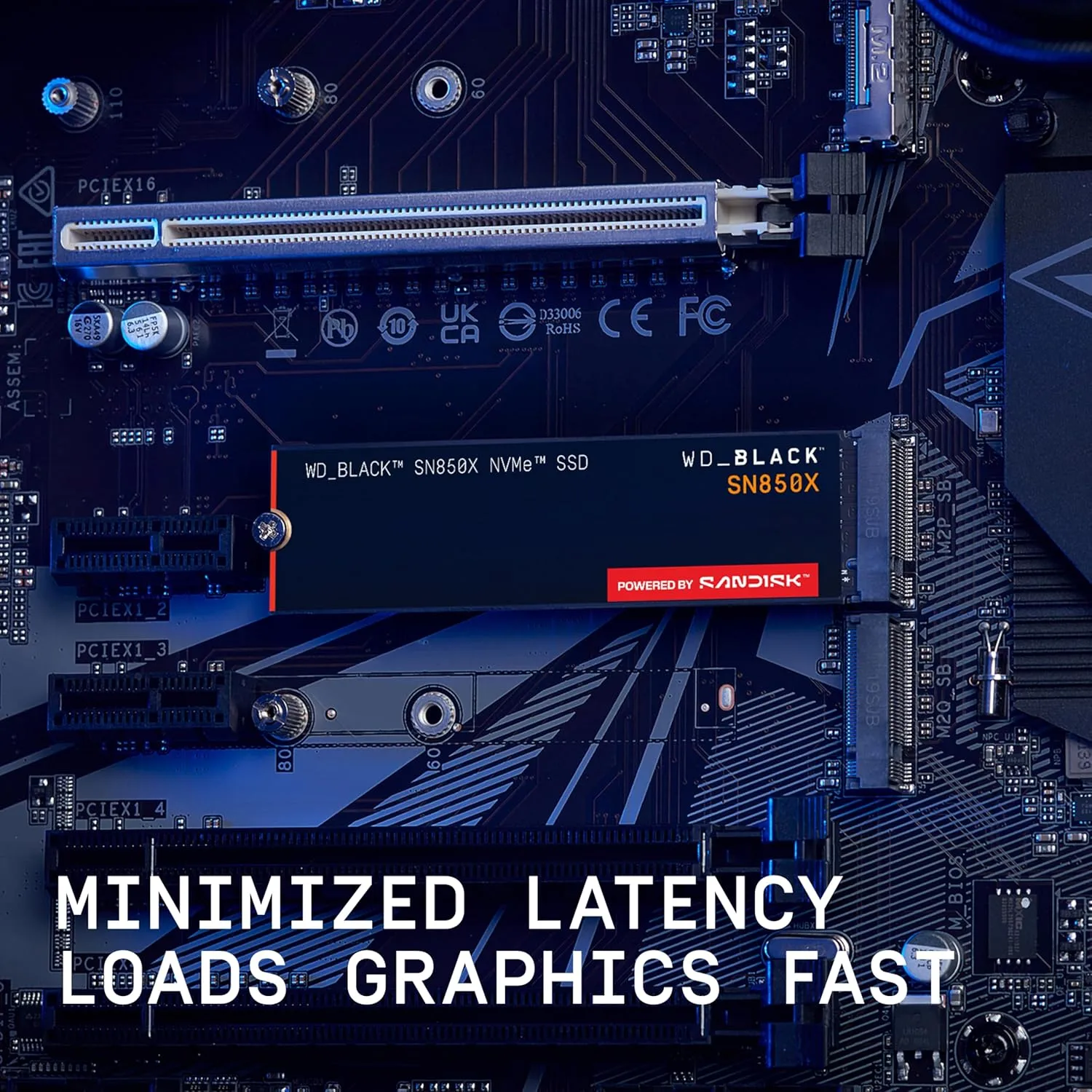WD_BLACK SN850X NVMe Internal Gaming SSD - Gen4 PCIe, M.2 2280, Up to 7,300 MB/s