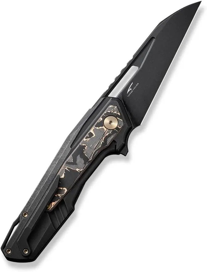 WE Maciej Torbé WE23012B-2 Black Titanium Handle with Copper Foil Carbon Fiber Inlay