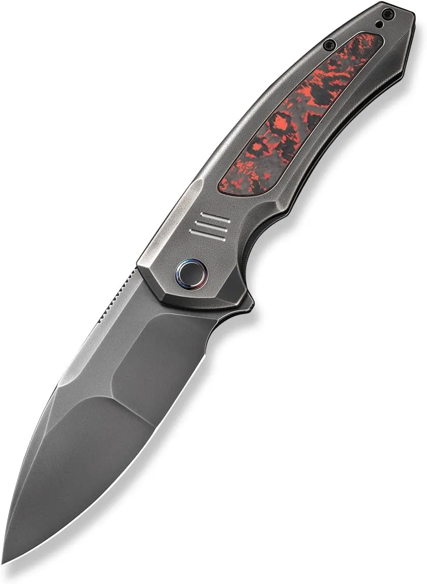 WE Knife Hyperactive Frame Lock 23030-2 Vanax Lava Flow Fat Carbon Fiber Pocket Knives