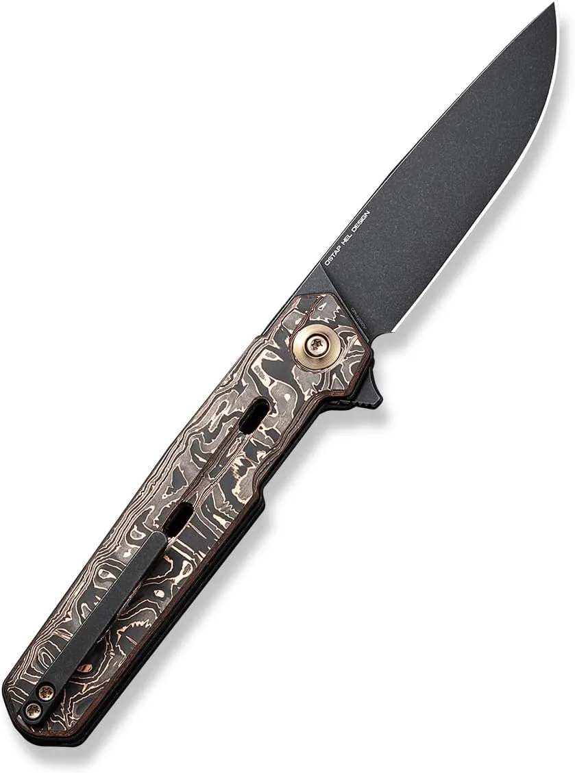 WEKNIFE Navo Flipper Knife Carbon Fiber Handle (3.25  CPM 20CV Blade) WE22026-5