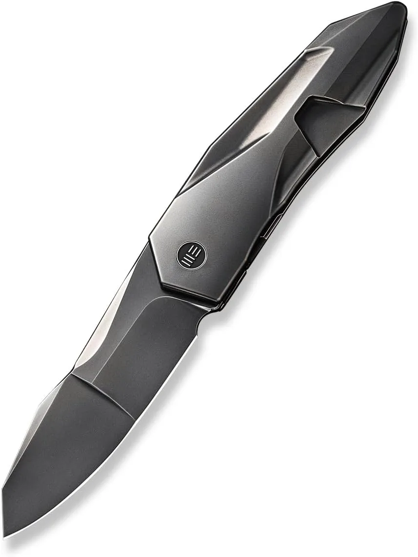 WE Knives Solid 22028-6 Frame Lock Gray Titanium Gray CPM-20CV Stainless Steel Pocket Knife