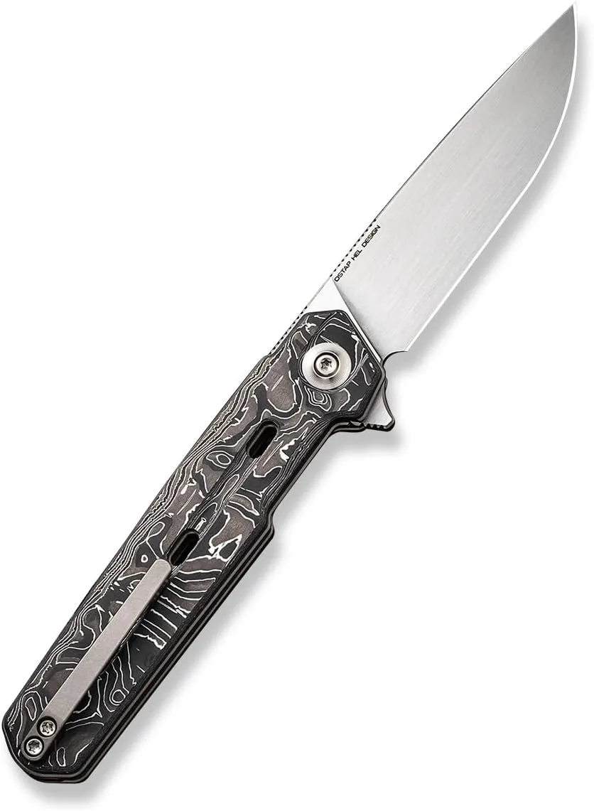 WEKNIFE Navo Flipper Knife Carbon Fiber Handle (3.25 CPM 20CV Blade) WE22026-6