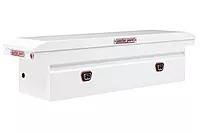 Weather Guard Model 120-3-04 Saddle Box, Steel, Full Low Profile, White, 11.0 cu ft