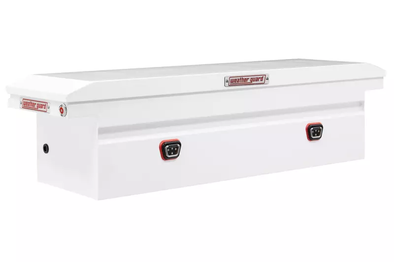 Weather Guard Model 120-3-04 Saddle Box, Steel, Full Low Profile, White, 11.0 cu ft