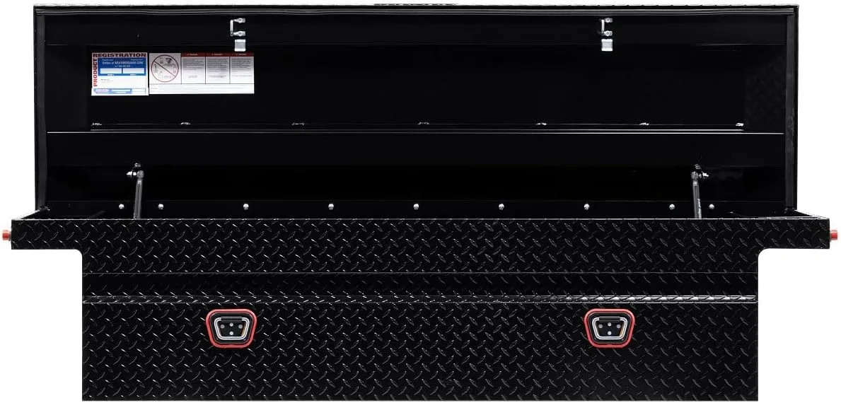 Weather Guard Model 121 Aluminum Saddle Truck Box, Low-Profile, 11.0 cu ft