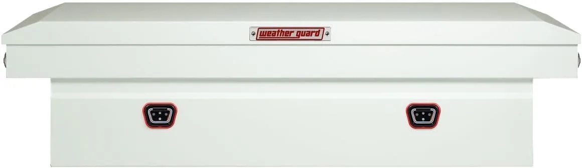 Weather Guard Model 126-3-04 Saddle Box, Steel, For Full Size Trucks, Standard Profile, White, 11.0 cu ft capacity