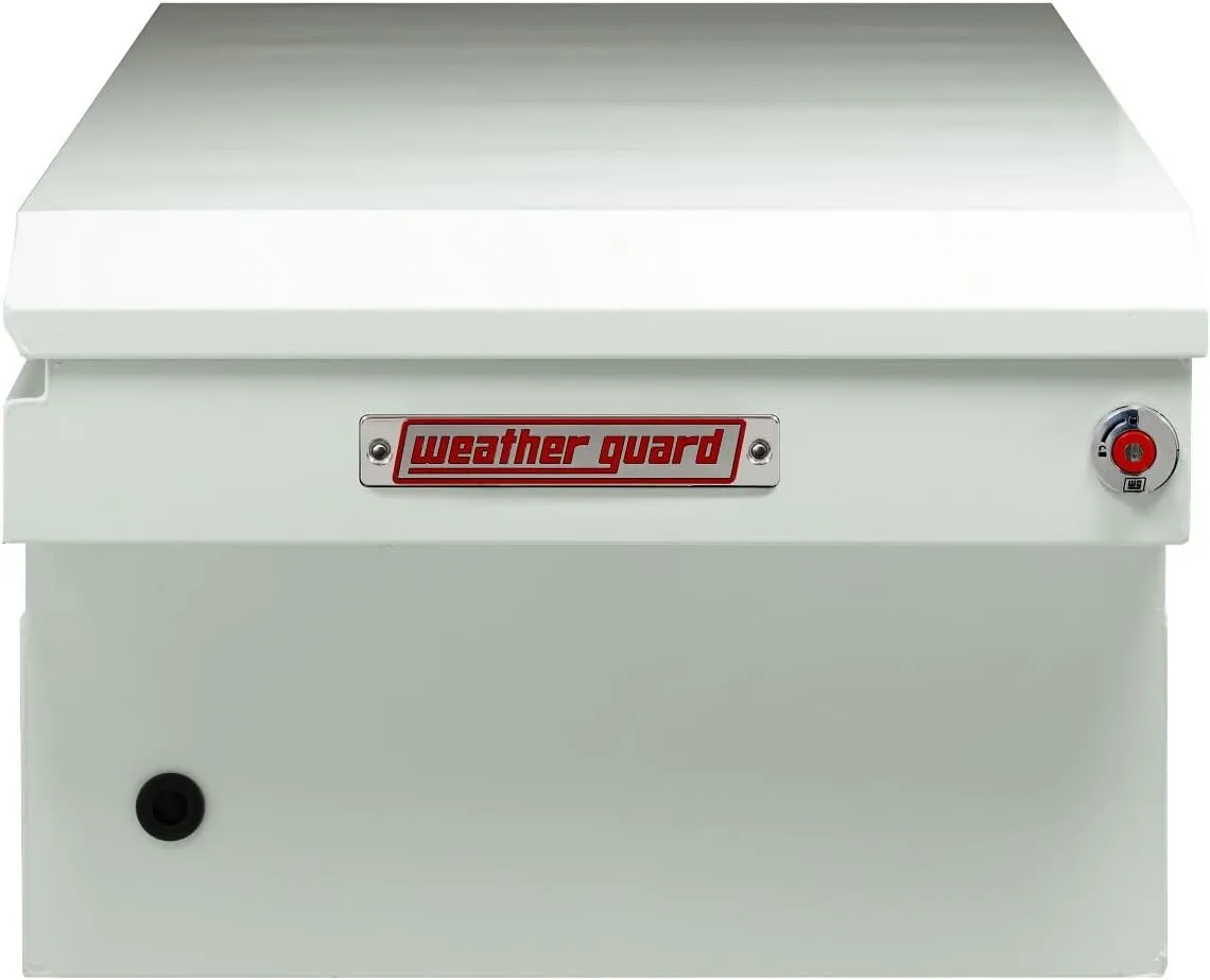 Weather Guard Model 126-3-04 Saddle Box, Steel, For Full Size Trucks, Standard Profile, White, 11.0 cu ft capacity