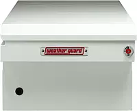 Weather Guard Model 126-3-04 Saddle Box, Steel, For Full Size Trucks, Standard Profile, White, 11.0 cu ft capacity