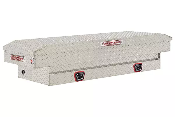Weather Guard 154-0-04 Saddle Box Aluminum Truck Tool Storage - 7.0 cu ft