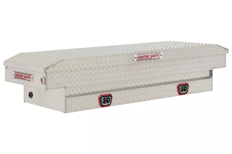 Weather Guard 154-0-04 Saddle Box Aluminum Truck Tool Storage - 7.0 cu ft
