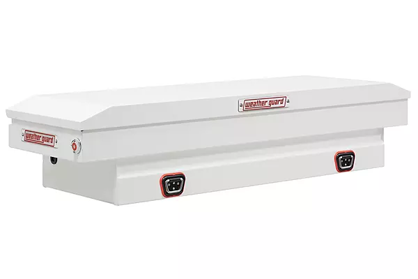 Weather Guard 156-3-04 Saddle Box Steel, 7 Cu Ft, White