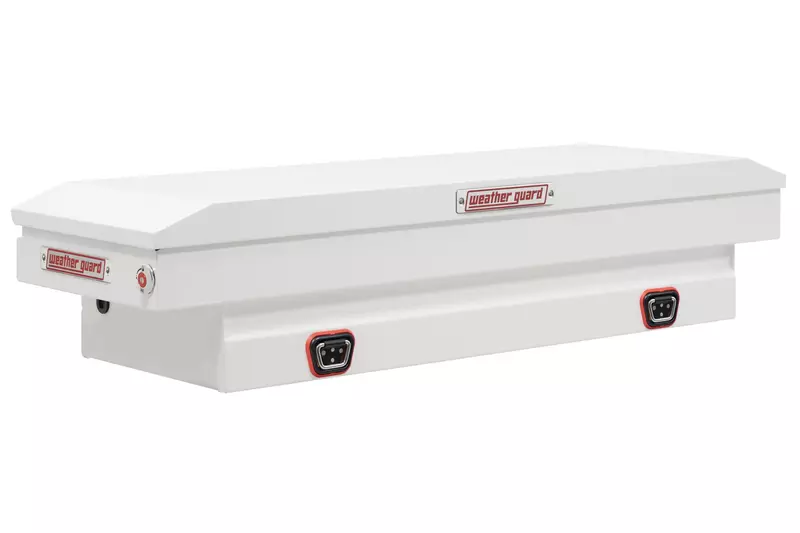 Weather Guard 156-3-04 Saddle Box Steel, 7 Cu Ft, White