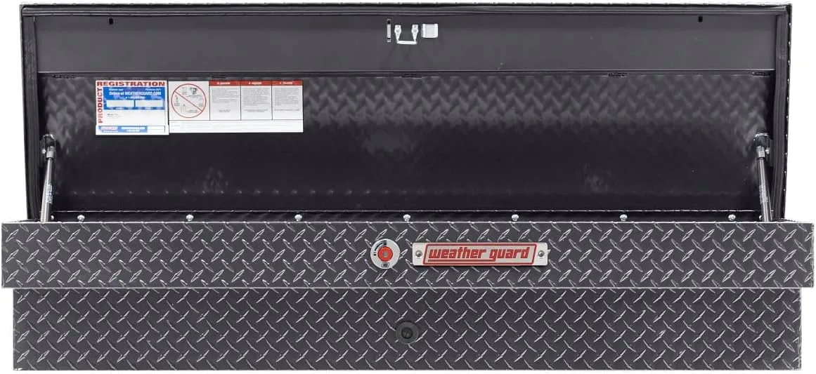 WEATHER GUARD 56in Lo-Side Aluminum Side-Mount Truck Tool Box, 4.0 cu ft