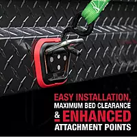 Weather Guard Model 184-5-04 41in Lo-Side Truck Box, Aluminum, Gloss Black, 3.0 cu ft capacity