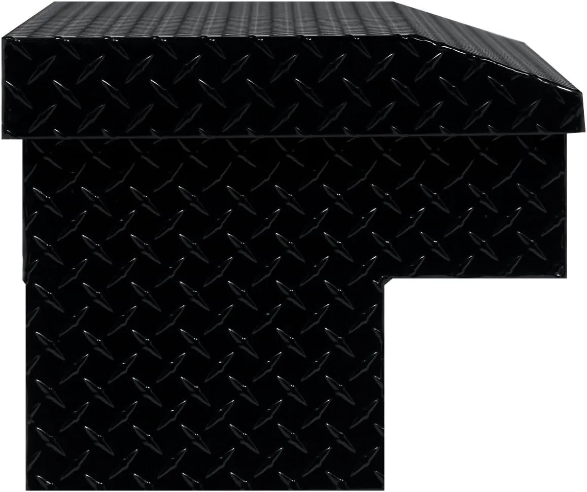 Weather Guard Model 184-5-04 41in Lo-Side Truck Box, Aluminum, Gloss Black, 3.0 cu ft capacity