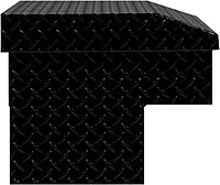 Weather Guard Model 184-5-04 41in Lo-Side Truck Box, Aluminum, Gloss Black, 3.0 cu ft capacity