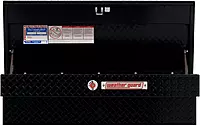 Weather Guard Model 184-5-04 41in Lo-Side Truck Box, Aluminum, Gloss Black, 3.0 cu ft capacity