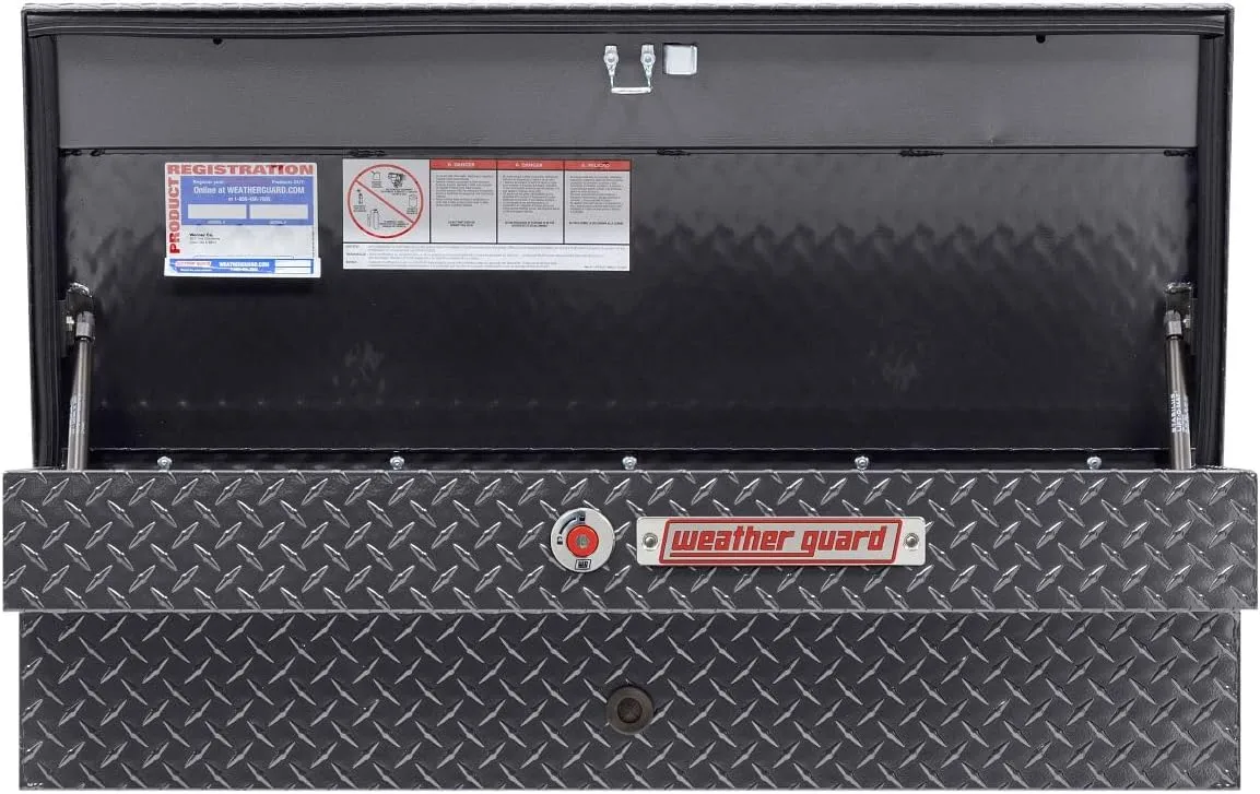 Weather Guard Model 184-6-04 41in Lo-Side Box, Aluminum, Gunmetal Gray, 3.0 cu ft