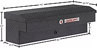 Weather Guard Model 184-6-04 41in Lo-Side Box, Aluminum, Gunmetal Gray, 3.0 cu ft