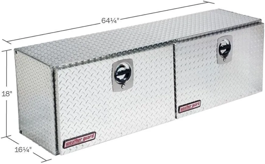 Weather Guard Model 365-0-02 Super Hi-Side Truck Box, Aluminum, Clear, 10.8 cu ft capacity