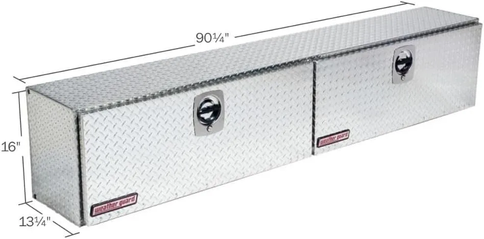 Weather Guard Model 390-0-02 Hi-Side Truck Box, Aluminum, 11.1 cu ft capacity