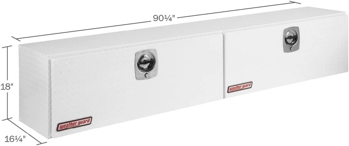 WEATHER GUARD 391302 Gloss White Aluminum Super-Side Tool Box