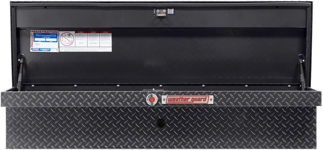 Weather Guard Model 178-6-04 56in Low Profile Lo-Side Box, Aluminum, Gunmetal Gray, 4.0 cu ft