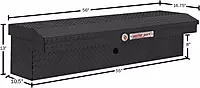 Weather Guard Model 178-6-04 56in Low Profile Lo-Side Box, Aluminum, Gunmetal Gray, 4.0 cu ft