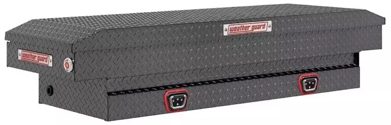 Mid-Size Gunmetal Gray Aluminum Saddle Box, 7.0 cu ft by WEATHERGUARD