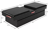 Gull Wing Wide FS LB Black Aluminum Box