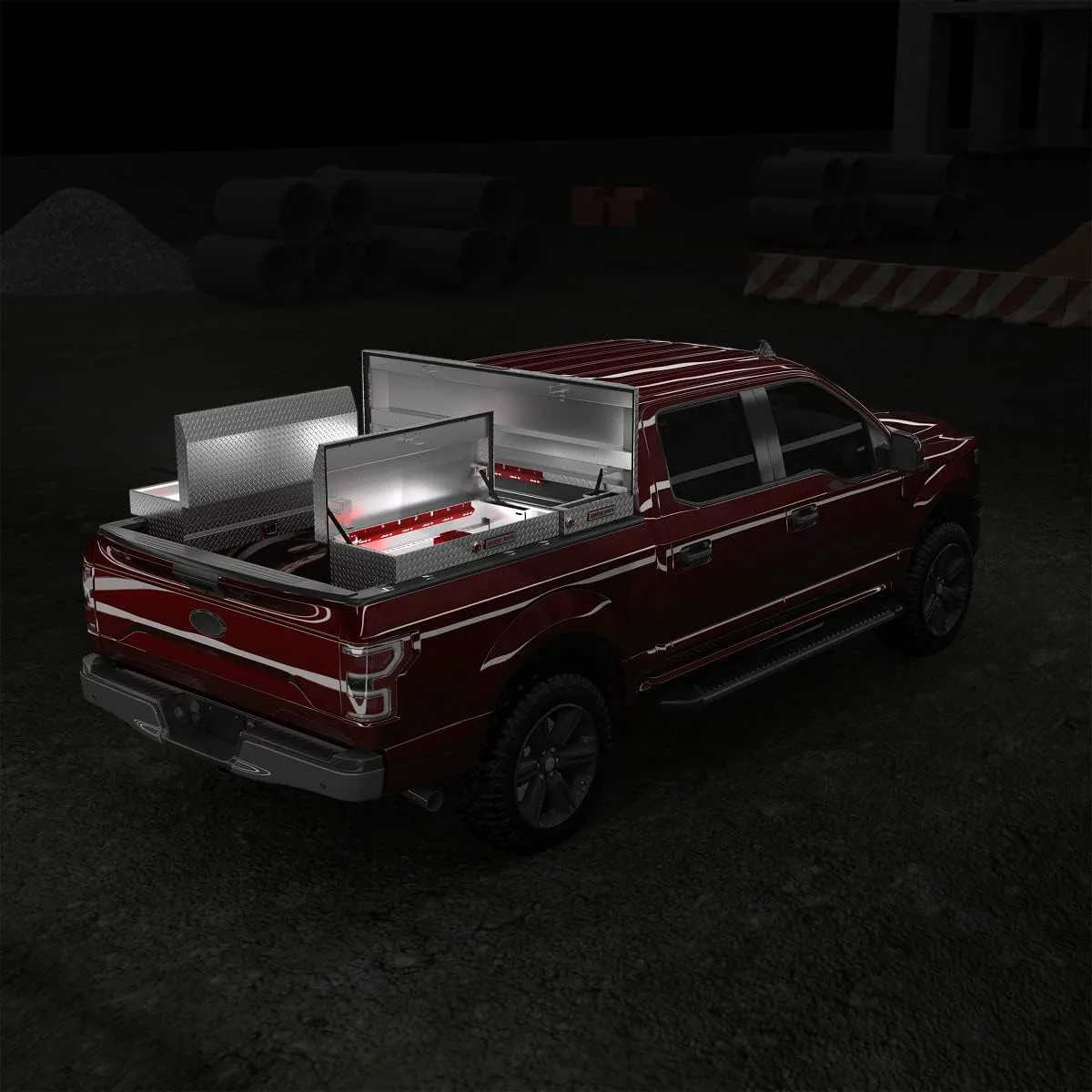 Model PS8102 Light Bar Assembly, Lo-Side Box model 164,165, Red