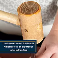 Weaver Leather Supply Rawhide Mallet, Silent Robust Water Buffalo Leather Hammer, Leathercraft Tool for Tooling