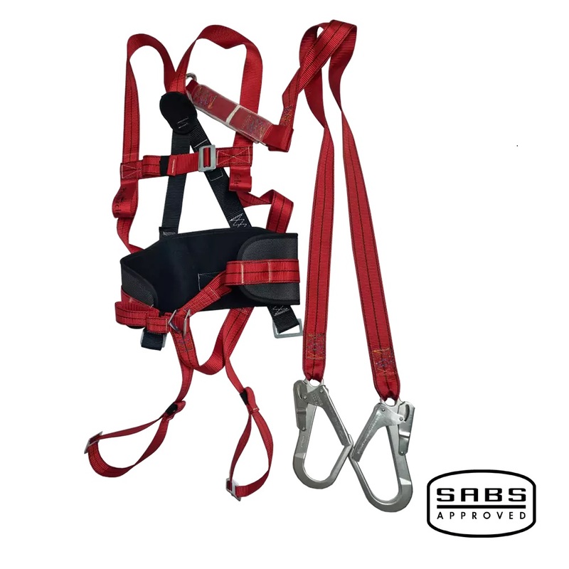 Pinnacle Alpha Double Lanyard Full Body Harness Scaffold Hook With Kidney Support