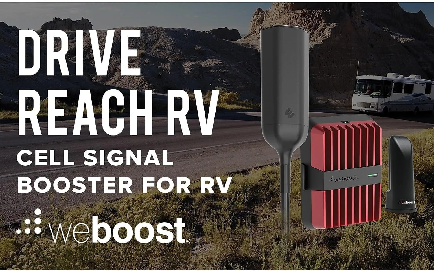 weBoost Drive Reach RV - Cell Phone Signal Booster kit | Boosts 4G LTE & 5G for All U.S. Carriers - Verizon, AT&T, T-Mobile & more | Made in the U.S. | FCC Approved (model 470354)