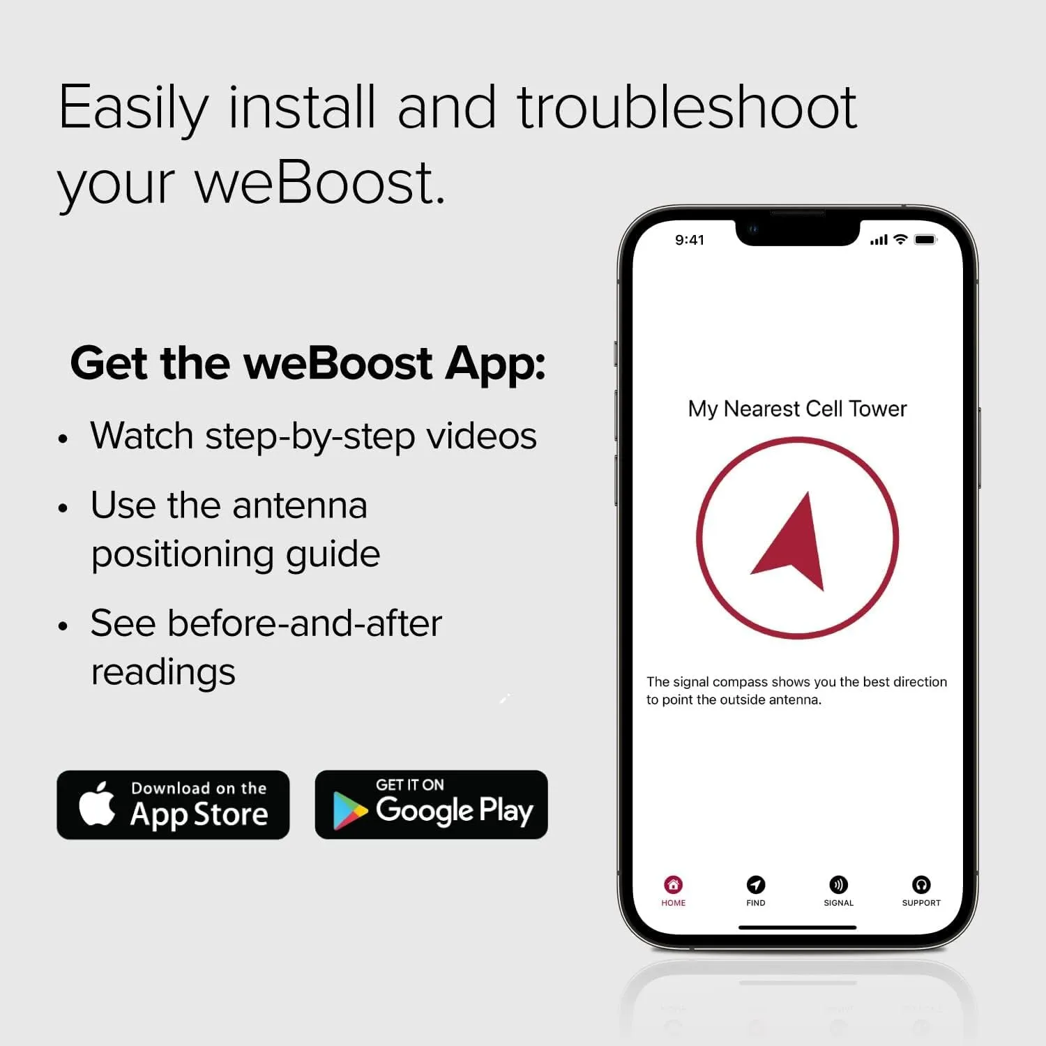weBoost Drive X Vehicle Cell Phone Signal Booster – 5G & 4G LTE, Magnetic Roof Antenna (Model 475021)