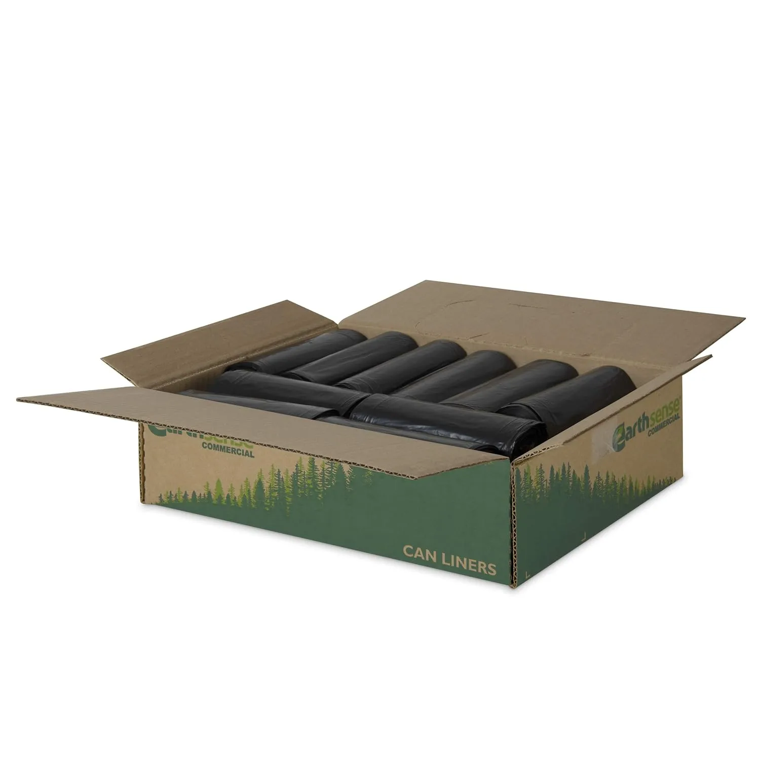 Webster EarthSense RNW2410 Can Liners 24 x 23 in, 10 Gal, 0.85 mil, Black, 500 Bags