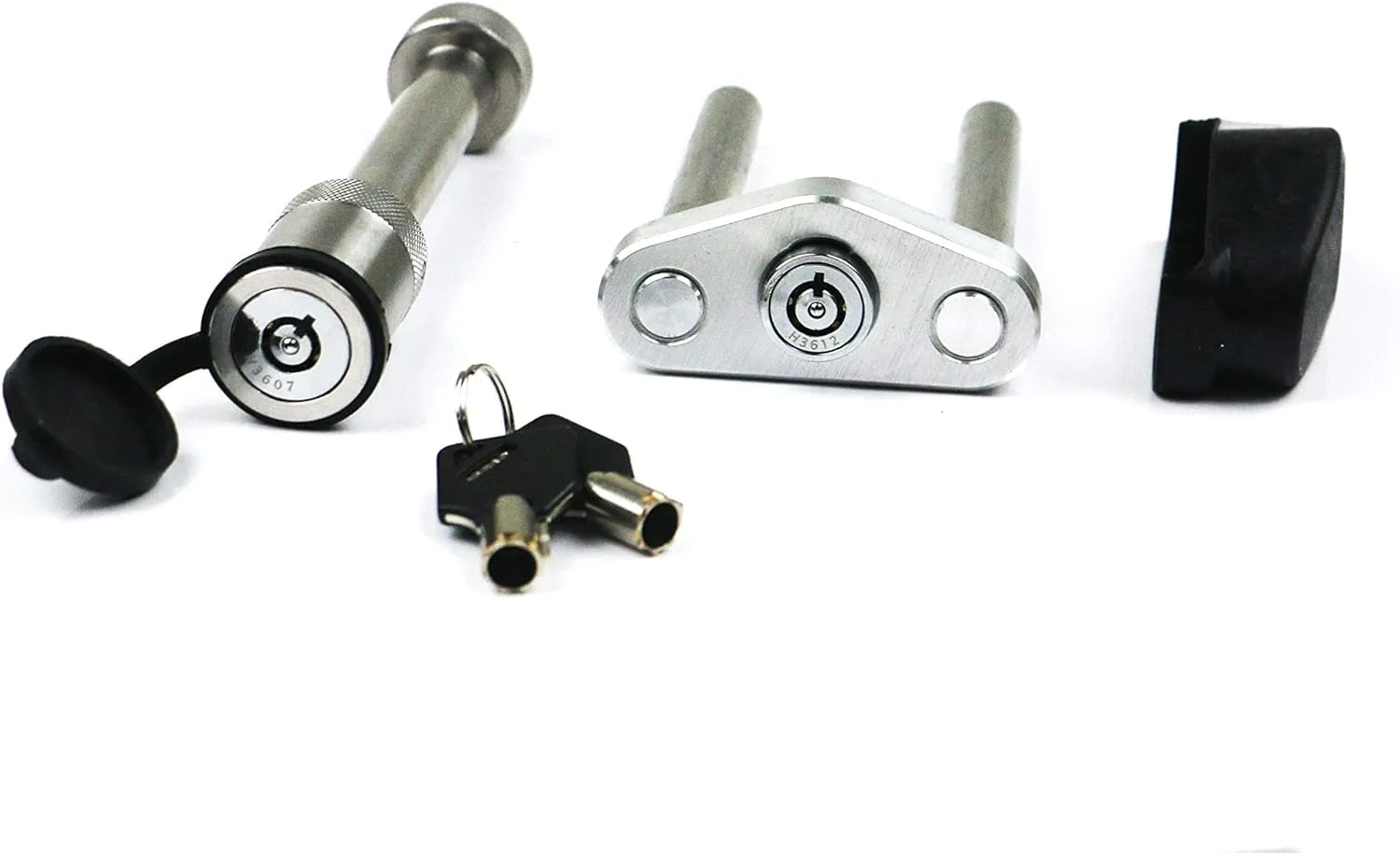 Weigh Safe WS06 - Keyed Alike Dual Pin Lock and Receiver Pin (Designed to Function with 2",2.5" & 3" Receivers). ONLY FITS 180 Hitch Ball MOUNTS, Black