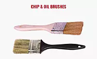 Weiler 40180 1-1/2" Vortec Pro Chip & Oil Brush, White Bristle, 1-3/4" Trim Length, Wood Handle, Durable and Disposable