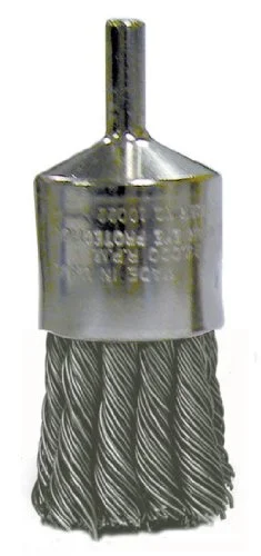 Weiler Stainless Steel Cup Brush - Shank Attachment - 1 1/8 in Diameter - 0.014 in Bristle Diameter