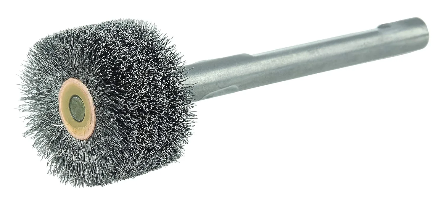 Weiler 17211 Bore-Rx 1-1/2"Dia. Internal Brush Deburring Tool.006 Crimped Steel Wire Fill, 3/8" Stem, Made in The USA