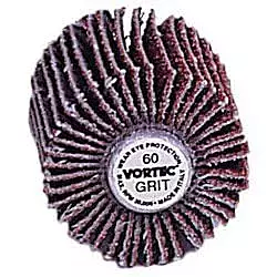 Weiler Vortec Coated Aluminum Oxide Flap Wheel - 120 Grit - 1 in Face Width - 1 in Dia - 30000 Max RPM - 30722