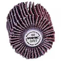 Weiler Vortec Coated Aluminum Oxide Flap Wheel - 120 Grit - 1 in Face Width - 1 in Dia - 30000 Max RPM - 30722