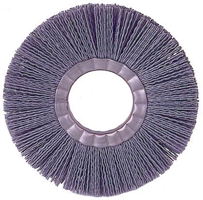 Weiler 20630 8" Nylox Metal Hub Wheel Brush.022/320SC Crimped Fill, 2" Arbor Hole. Made in The USA (Pack of 2)