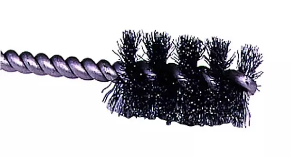 Weiler 21073 3/8" Power Tube Brush, .004" Steel Wire Fill, 1" Brush Length, Made in the USA .004" Steel Wire Fill Pack of 1