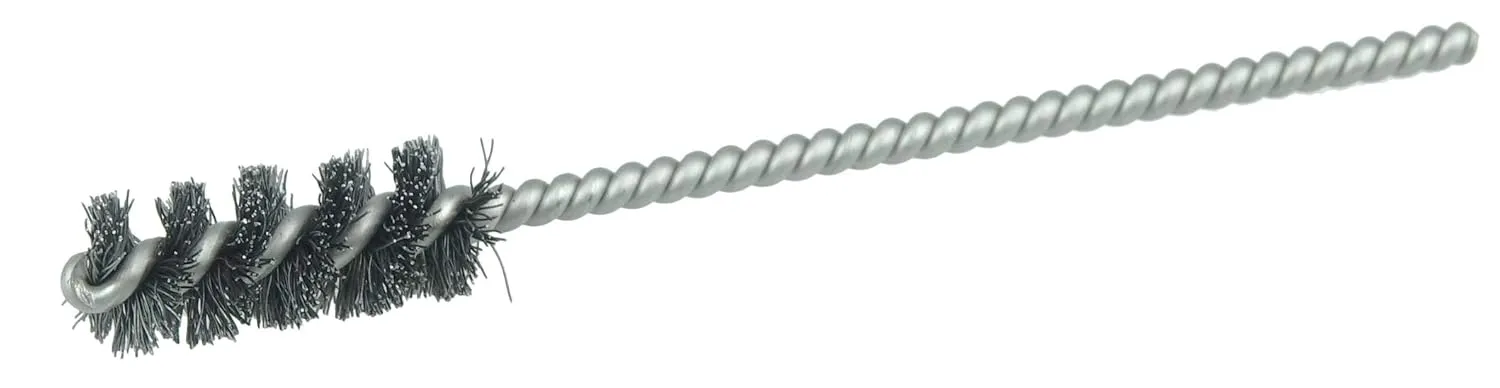 Weiler 21073 3/8" Power Tube Brush, .004" Steel Wire Fill, 1" Brush Length, Made in the USA .004" Steel Wire Fill Pack of 1