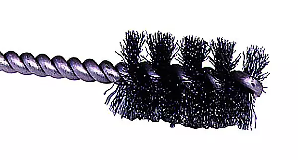Weiler 21075 5/8" Power Tube Brush, .005" Steel Wire Fill, 1" Brush Length, Made in the USA